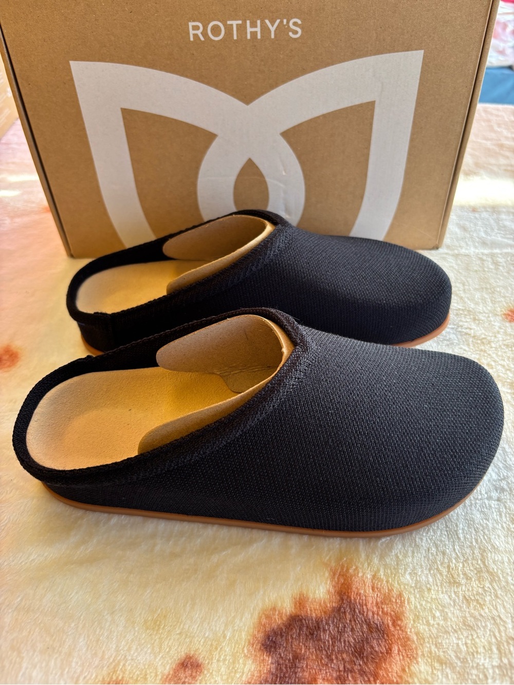 Rothy's Black Slip-On Women's Clogs - Picture 2 of 9